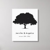 Rustikale Wedding Fingerprint Tree Canvas Print Leinwanddruck (Vorderseite)