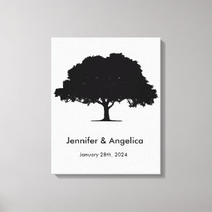 Rustikale Wedding Fingerprint Tree Canvas Print Leinwanddruck