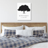Rustikale Wedding Fingerprint Tree Canvas Print Leinwanddruck (Insitu (Schlafzimmer))