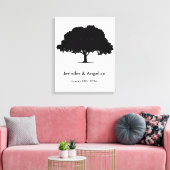 Rustikale Wedding Fingerprint Tree Canvas Print Leinwanddruck (Insitu (Wohnzimmer))