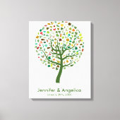 Rustikale Wedding Fingerprint Tree Canvas Print Leinwanddruck (Vorderseite)
