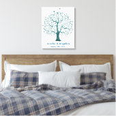 Rustikale Wedding Fingerprint Tree Canvas Print Leinwanddruck (Insitu (Schlafzimmer))
