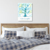 Rustikale Wedding Fingerprint Tree Canvas Print Leinwanddruck (Insitu (Schlafzimmer))