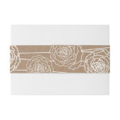 Rustikale Wedding Papier-Blumen Kraftpapiers Brown Einladungsbanderole (Rückseitenbeispiel)