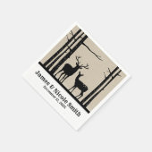 Rustikale Weibchen tun Hirsche Birkenhochzeit Serviette (Ecke)