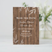 Rustikale Weide auf Holze Hochzeit Save The Date (Stehend Vorderseite)