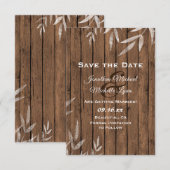 Rustikale Weide auf Holze Hochzeit Save The Date (Vorne/Hinten)