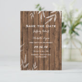 Rustikale Weide auf Holze Hochzeit Save The Date (Stehend Vorderseite)