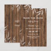 Rustikale Weide auf Holze Hochzeit Save The Date (Vorne/Hinten)