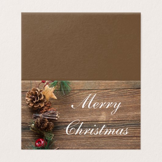 Rustikale Weihnachten (Außenseite Aufgefaltet)