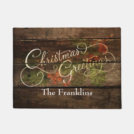 Rustikale Weihnachten Fußmatte (Vorderseite)