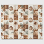 Rustikale Weihnachten Geschenkpapier (Flach)