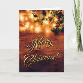 Rustikale Weihnachten - Holz mit Holly Trim