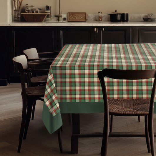 Rustikale Weihnachten im zeitlosen Tartan Karierte Tischdecke
