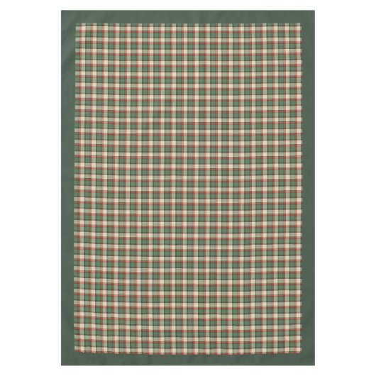 Rustikale Weihnachten im zeitlosen Tartan Karierte Tischdecke (Vorderseite)