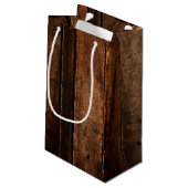 Rustikale Weihnachten Kleine Geschenktüte (Rückseite Schrägansicht)