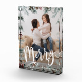 Rustikale Weihnachten mit fröhlicher Schrift und N Fotoblock (Rechts)