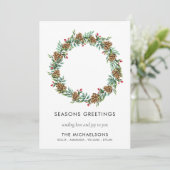 Rustikale Weihnachten Moderne Frohe Festtage Name (Stehend Vorderseite)