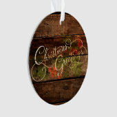 Rustikale Weihnachten Ornament (Vorderseite)