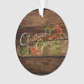 Rustikale Weihnachten Ornament (Vorderseite)