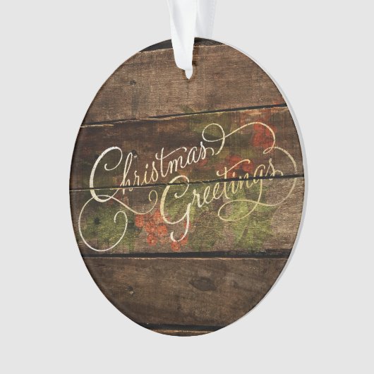 Rustikale Weihnachten Ornament (Vorderseite)