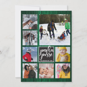 Rustikale Weihnachten 🎄 Parka Posse Barn Wood Car Karte