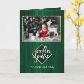 Rustikale Weihnachten 🎄 Parka Posse Barn Wood Car Karte (Gelbe Blume)