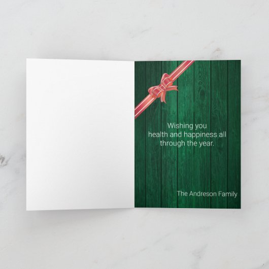 Rustikale Weihnachten 🎄 Parka Posse Barn Wood Car Karte (Innenseite)