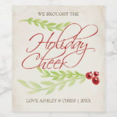 Rustikale Weihnachten Personalisiert Boho Chic Weinetikett (Einzelnes Label)