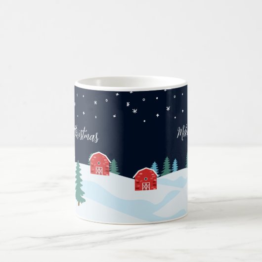 Rustikale Weihnachten Personalisiert Kaffeetasse (Mittel)