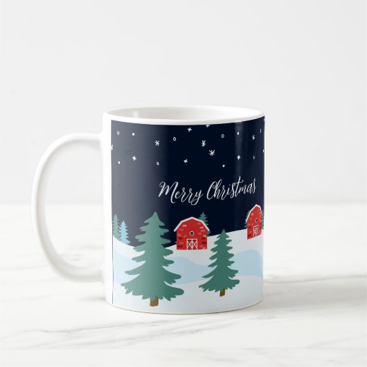 Rustikale Weihnachten Personalisiert Kaffeetasse (Links)