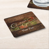 Rustikale Weihnachten Rechteckiger Pappuntersetzer (angewinkelt)