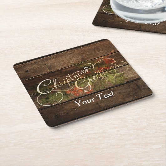 Rustikale Weihnachten Rechteckiger Pappuntersetzer (angewinkelt)