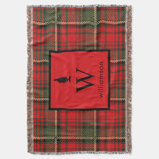 Rustikale Weihnachten Tartan Weihnachten Karierte Decke (Vorderseite Vertikal)