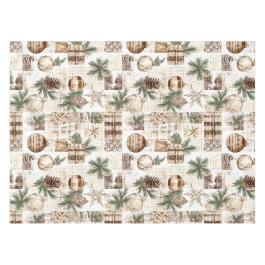 Rustikale Weihnachten Tischdecke (Vorderseite (Horizontal))