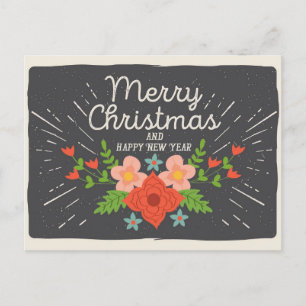 Rustikale Weihnachten und Neues Jahr Postkarte