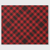 Rustikale Weihnachten Urlaub Lumberjack Red Buffal Geschenkpapier (Flach)