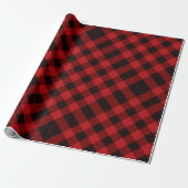 Rustikale Weihnachten Urlaub Lumberjack Red Buffal Geschenkpapier (Ungerollt)