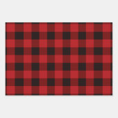 Rustikale Weihnachten Urlaub Lumberjack Red Buffal Geschenkpapier Set (Vorderseite 2)