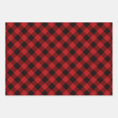 Rustikale Weihnachten Urlaub Lumberjack Red Buffal Geschenkpapier Set (Vorderseite)