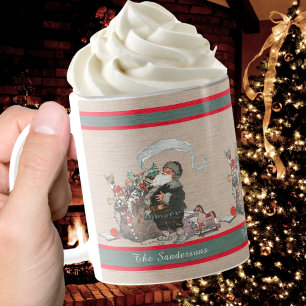 Rustikale Weihnachten Vintag Alte Welt Weihnachtsm Kaffeetasse