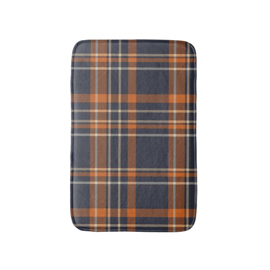 Rustikale Weihnachten/Winter kariert Badematte (Vorderseite Vertikal)