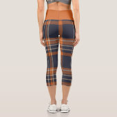Rustikale Weihnachten/Winter kariert Capri Legging (Rückseite)