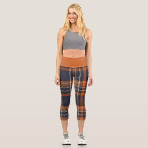 Rustikale Weihnachten/Winter kariert Capri Legging