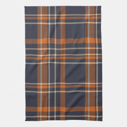 Rustikale Weihnachten/Winter kariert Geschirrtuch (Vertikal)