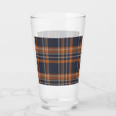Rustikale Weihnachten/Winter kariert Glas (Rückseite)