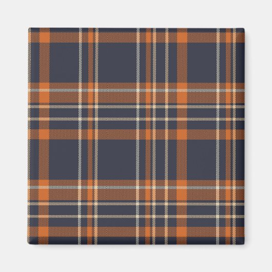 Rustikale Weihnachten/Winter kariert Magnet (Vorne)