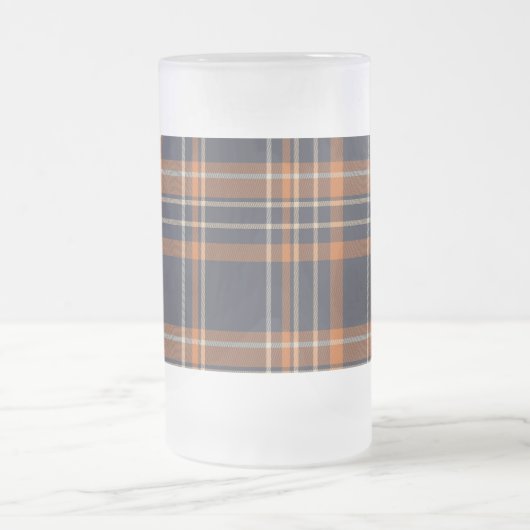 Rustikale Weihnachten/Winter kariert Mattglas Bierglas (Mittel)