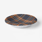 Rustikale Weihnachten/Winter kariert Pappteller (Gewinkelt)