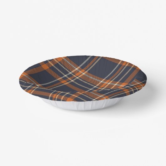 Rustikale Weihnachten/Winter kariert Pappteller (Gewinkelt)